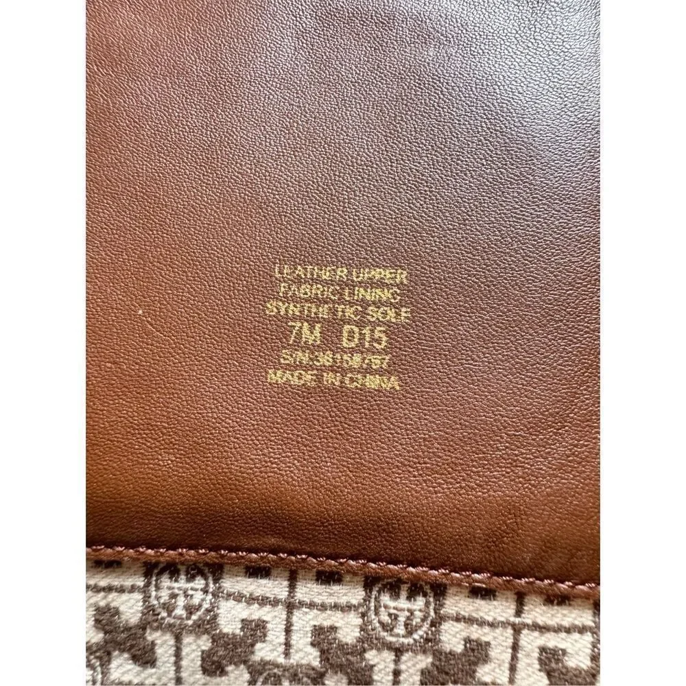 Tory Burch Kiernan 35MM Tumbled Leather‎ Riding Boots Almond Size 7